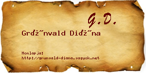 Grünvald Diána névjegykártya